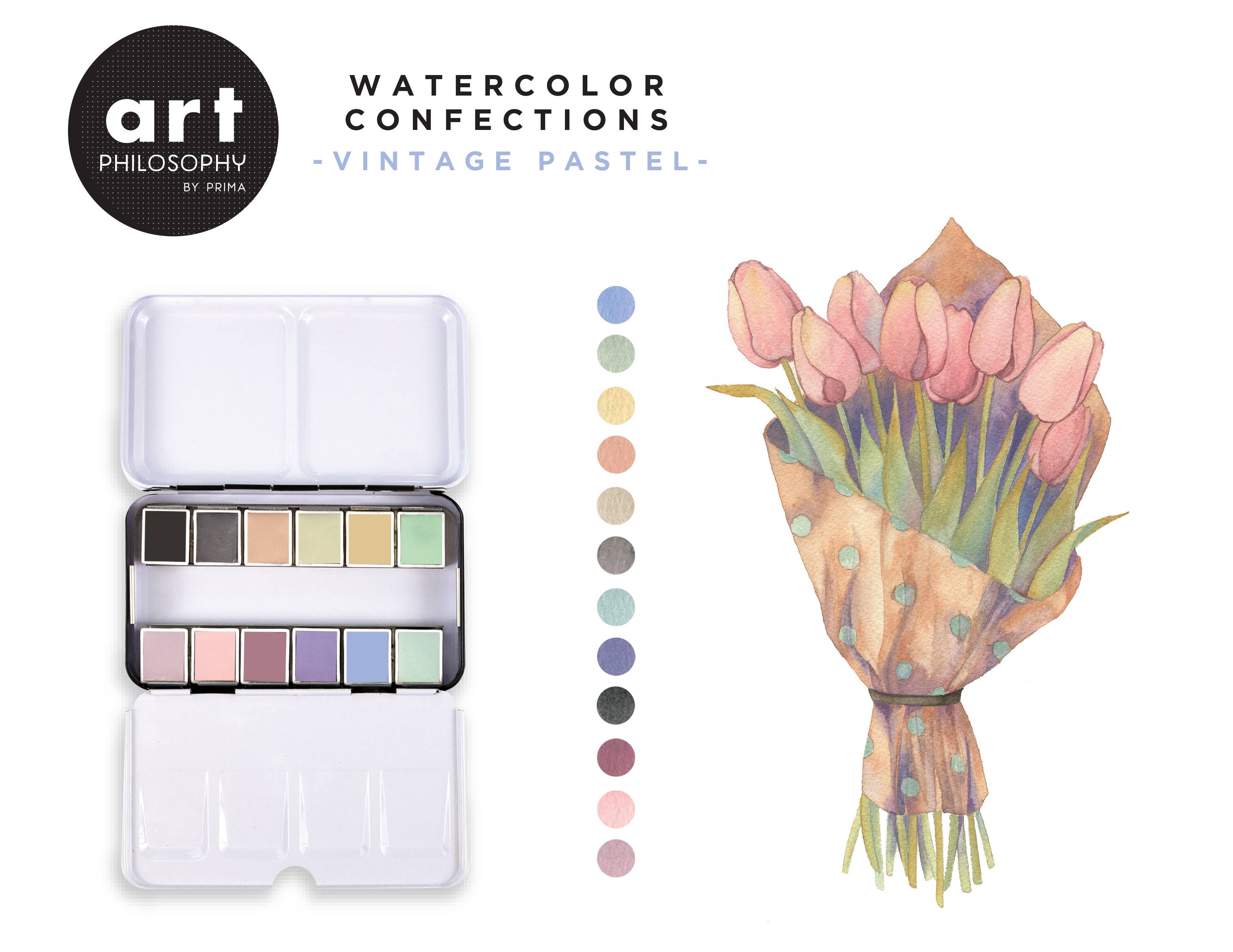 Art Philosophy - Watercolor Confections - Vintage Pastel
