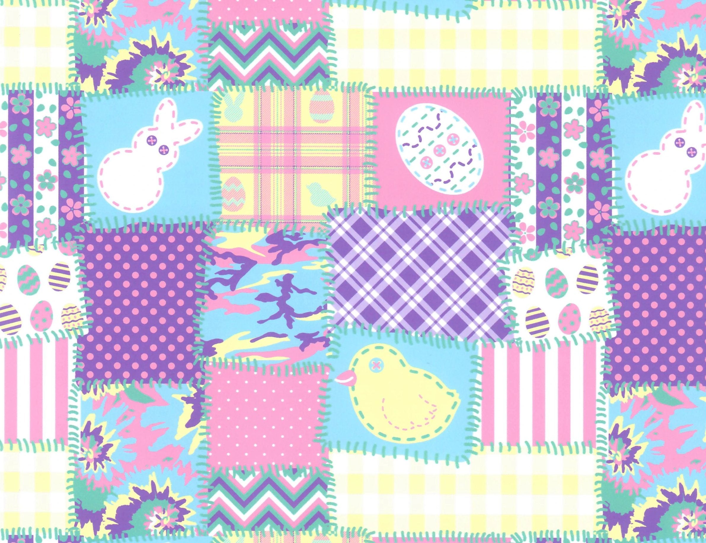 Easter Patchwork Pattern - Heat Transfer Vinyl and Carrier Sheet