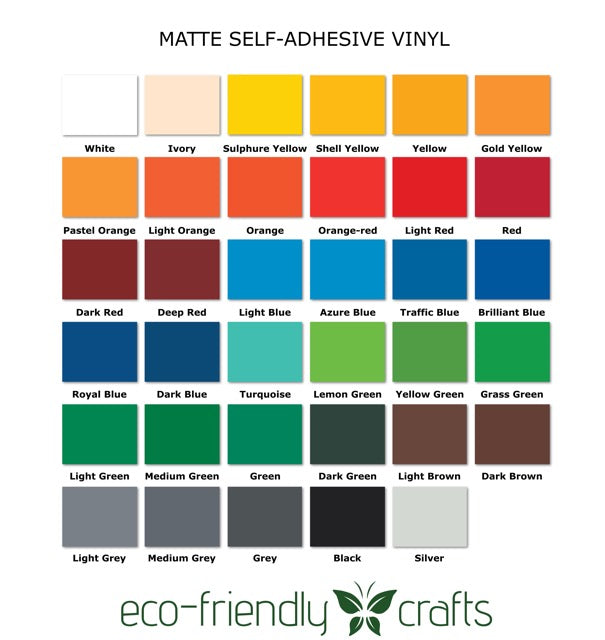 PVC-free Self Adhesive Vinyl - Removable Matte - 12 in x 12 in Sheet