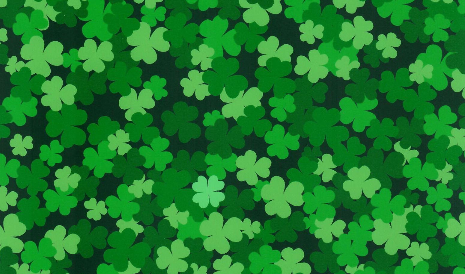 Green Clover Pattern Heat Transfer Vinyl - St. Patrick's Day HTV