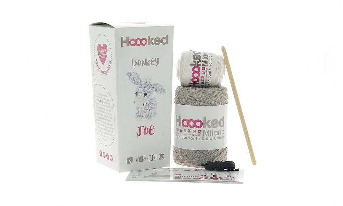 Joe Donkey Hoooked Crochet Kit with Eco Barbante Yarn