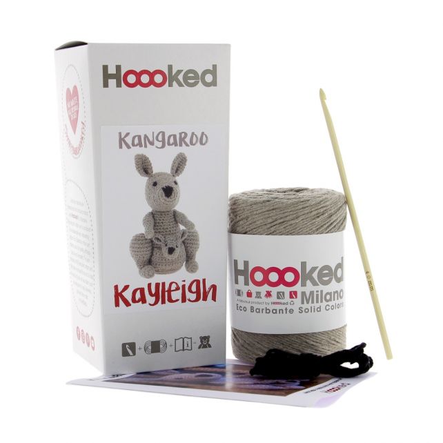 Kayleigh Kangaroo Hoooked Crochet Kit with Eco Barbante Yarn