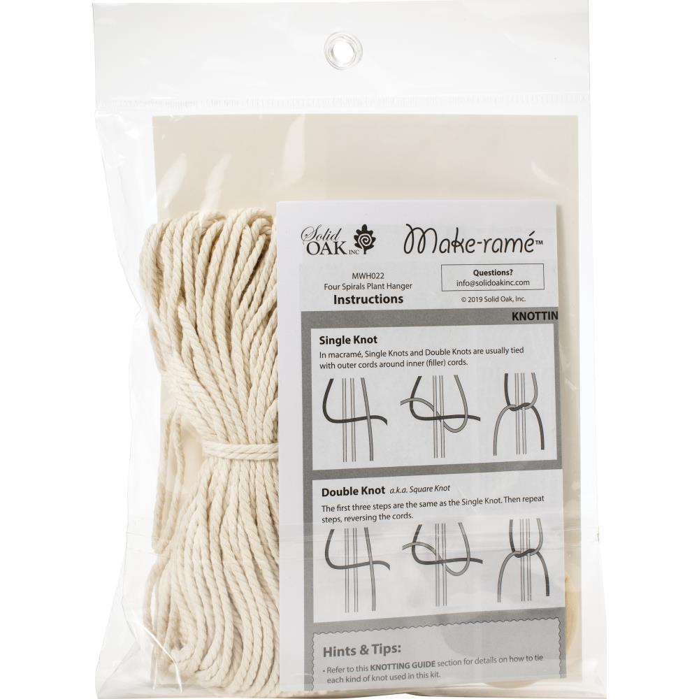 Solid Oak Make-ramé™ Plant Hanger Kit - Twists